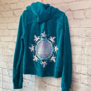 Girls juicy velour zip up hoodie